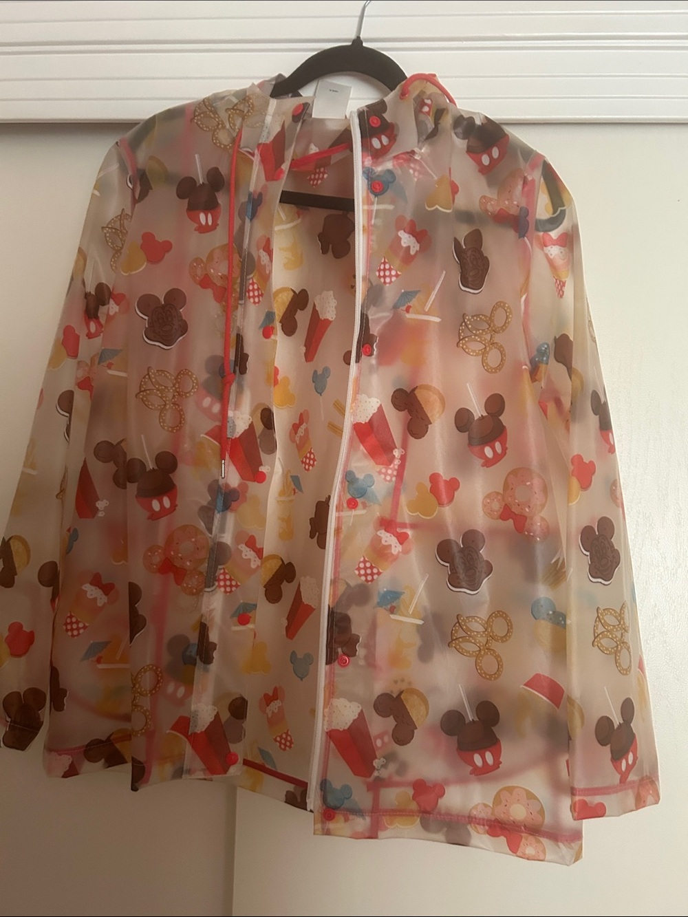Disney Clear Kids Raincoat with Multicolor Mickey Snack Print
